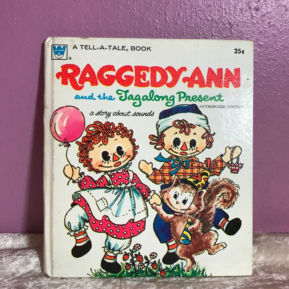 Vintage Whitman Tell-a-Tale Raggedy Ann and the Tagalong Present GUC 1971 Kid's